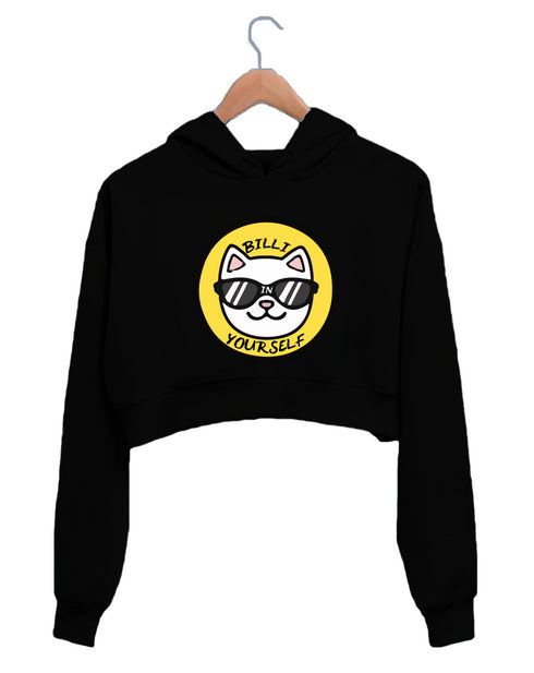 Quirkipedia BILLI IN YOURSELF Cats The classics, Womens Crop Hoodies
