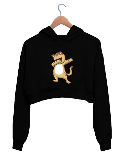 Quirkipedia CAT DAB Cats The classics, Womens Crop Hoodies