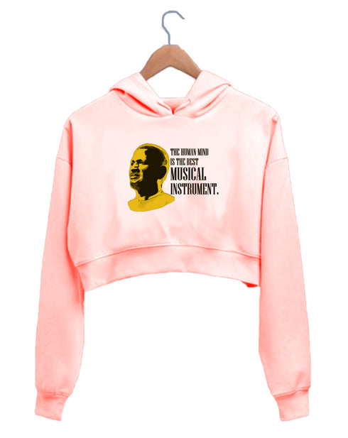 Quirkipedia The human mind is the best musical instrument Tamil Tamil, Pop Culture Womens Crop Hoodies