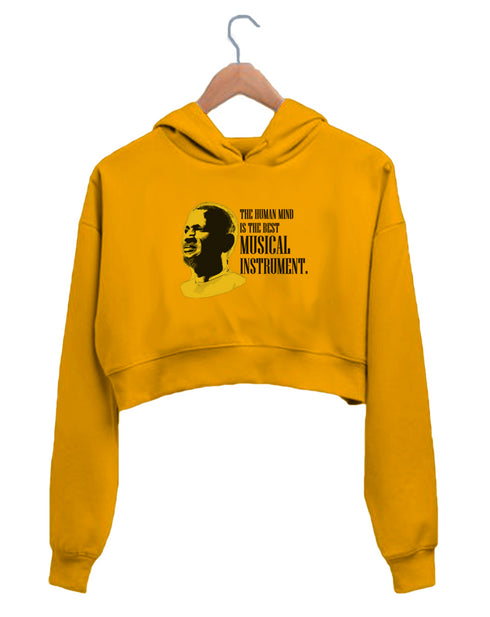 Quirkipedia The human mind is the best musical instrument Tamil Tamil, Pop Culture Womens Crop Hoodies