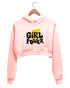 Quirkipedia GIRL POWER Feminism Feminista, Womens Crop Hoodies