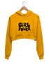 Quirkipedia GIRL POWER Feminism Feminista, Womens Crop Hoodies