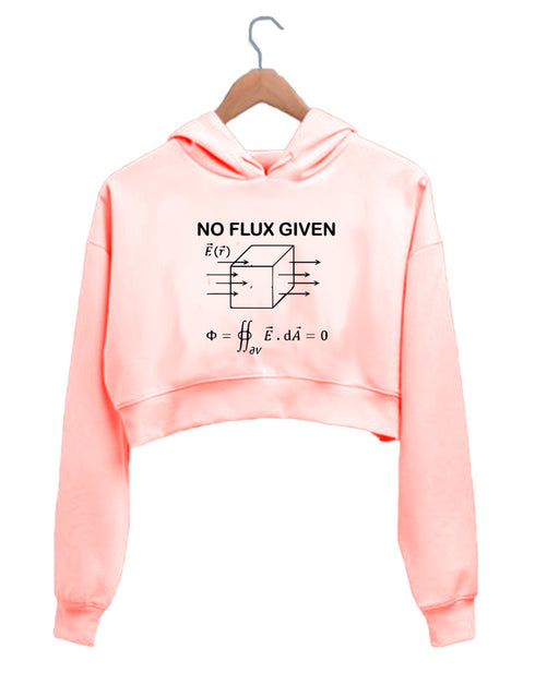 Quirkipedia I DON'T GIVE A FLUX PHYSICS Science, Nerd, Geeky Womens Crop Hoodies