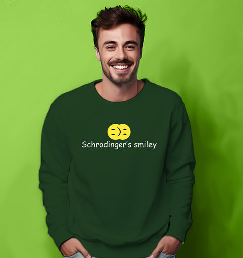 Quirkipedia SCHRODINGER'S SMILEY PHYSICS Science, Nerd, Geeky winter 23 Unisex Sweatshirts