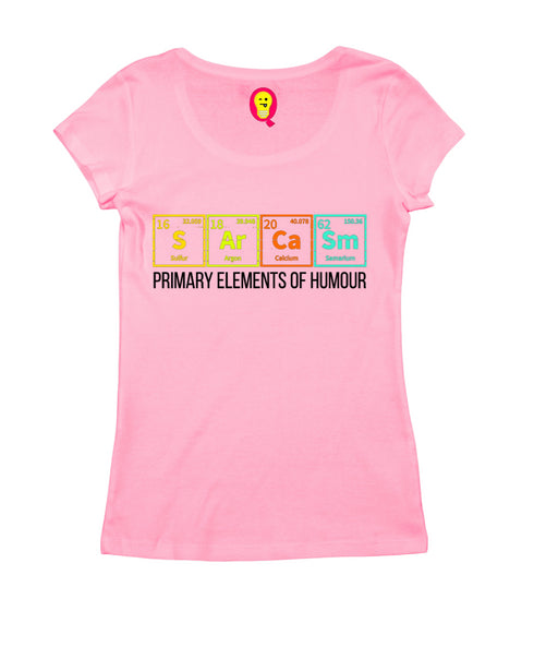 Quirkipedia PRIMARY ELEMENTS OF HUMOUR PHYSICS Science, Nerd, Geeky Womens Tshirts