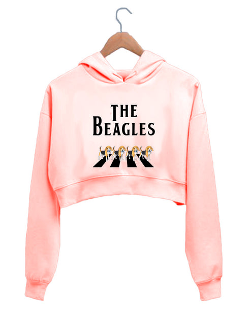 Quirkipedia BEAGLE Dogs Funny Womens Crop Hoodies