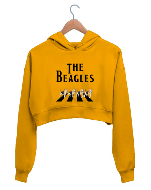 Quirkipedia BEAGLE Dogs Funny Womens Crop Hoodies