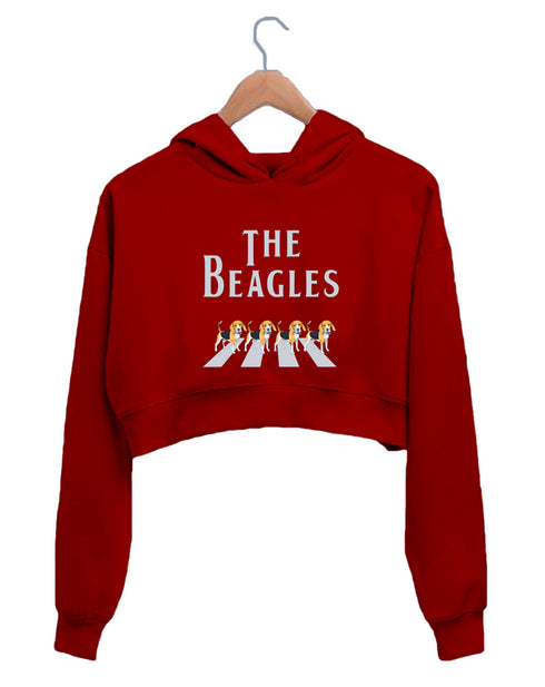 Quirkipedia BEAGLE Dogs Funny Womens Crop Hoodies