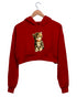 Quirkipedia Cat Image CATS Pets, Cute Womens Crop Hoodies