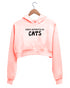 Quirkipedia Easily Distracted by Cats CATS Pets, Cute Womens Crop Hoodies