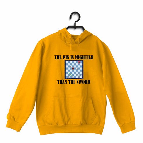 Quirkipedia The pin is mightier than the sword Chess Sports, Hooded SweatShirts