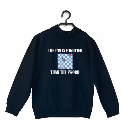 Quirkipedia The pin is mightier than the sword Chess Sports, Hooded SweatShirts
