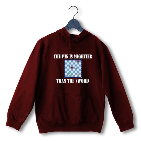 Quirkipedia The pin is mightier than the sword Chess Sports, Hooded SweatShirts