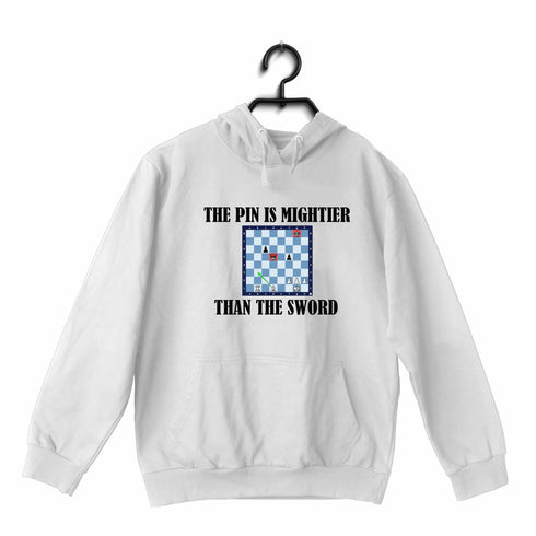 Quirkipedia The pin is mightier than the sword Chess Sports, Hooded SweatShirts