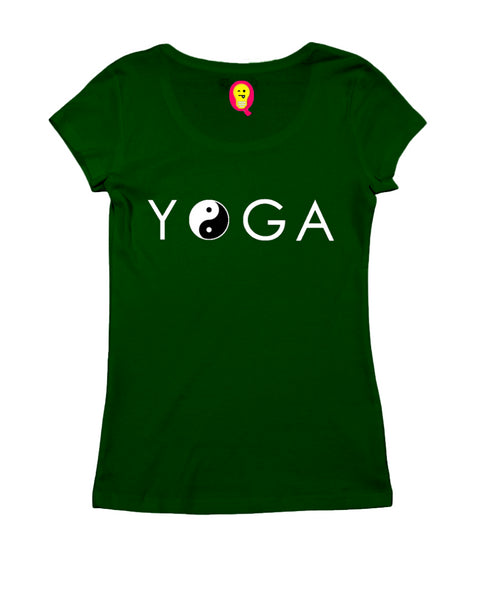 Quirkipedia Yin Yang Yoga YOGA Fitness, Positivity, Mindfulness Womens Tshirts
