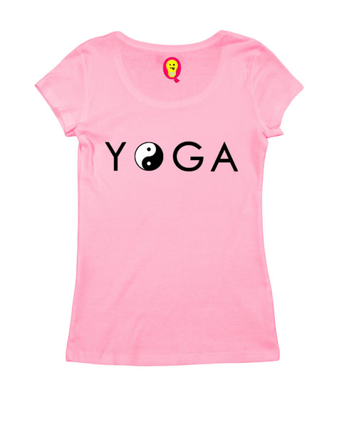 Quirkipedia Yin Yang Yoga YOGA Fitness, Positivity, Mindfulness Womens Tshirts