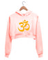 Quirkipedia OM AUM YOGA Fitness, Positivity, Mindfulness Womens Crop Hoodies