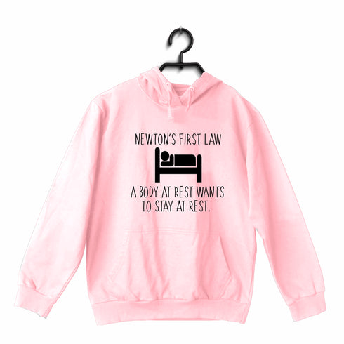 Quirkipedia Newton's First Law PHYSICS Science, Nerd, Geeky Hooded SweatShirts