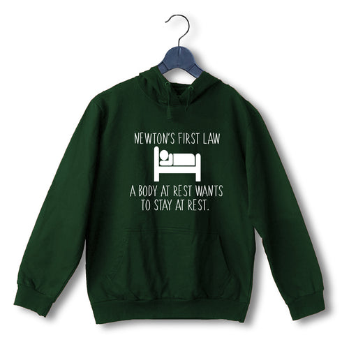 Quirkipedia Newton's First Law PHYSICS Science, Nerd, Geeky Hooded SweatShirts
