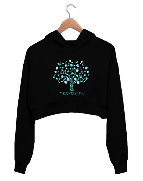 Quirkipedia Dentistree Dentists Dentist, Medicine, Womens Crop Hoodies