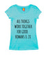 All things work together 8:28 Web Series Christianity,Manifest Womens Tshirts