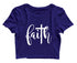 Faith with cross Christianity Womens Crop Tops