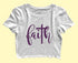 Faith with cross Christianity Womens Crop Tops