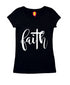 Faith with cross Christianity Womens Tshirts