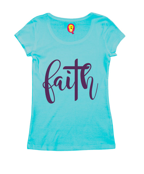 Faith with cross Christianity Womens Tshirts