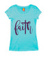 Faith with cross Christianity Womens Tshirts