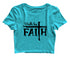 Walk by faith Christianity Womens Crop Tops