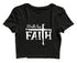 Walk by faith Christianity Womens Crop Tops