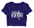 Walk by faith Christianity Womens Crop Tops