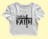 Walk by faith Christianity Womens Crop Tops