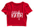 Walk by faith Christianity Womens Crop Tops