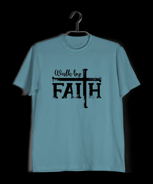 Walk by faith Christianity Mens TShirts