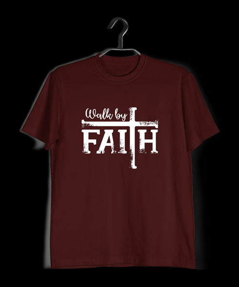 Walk by faith Christianity Mens TShirts