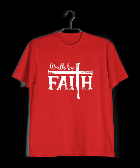 Walk by faith Christianity Mens TShirts
