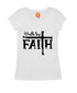Walk by faith Christianity Womens Tshirts