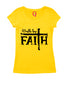 Walk by faith Christianity Womens Tshirts