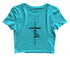 Faith in cross shape Christianity Womens Crop Tops