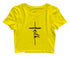 Faith in cross shape Christianity Womens Crop Tops