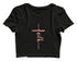Faith in cross shape Christianity Womens Crop Tops