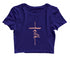 Faith in cross shape Christianity Womens Crop Tops