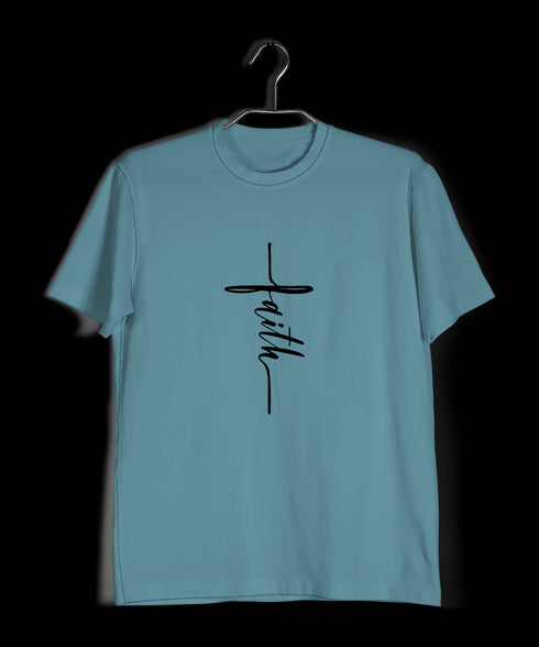 Faith in cross shape Christianity Mens TShirts