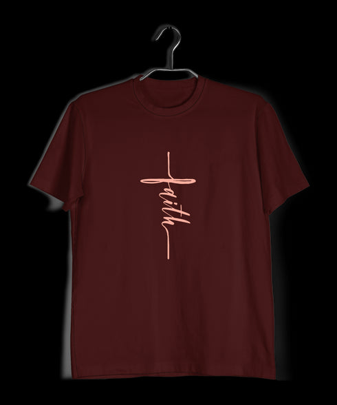 Faith in cross shape Christianity Mens TShirts