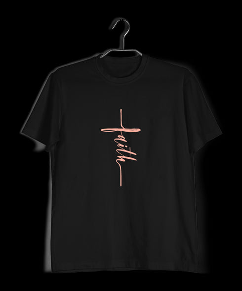 Faith in cross shape Christianity Mens TShirts
