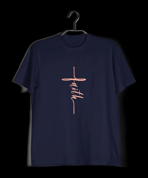Faith in cross shape Christianity Mens TShirts