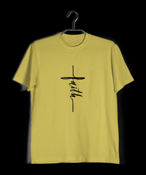 Faith in cross shape Christianity Mens TShirts