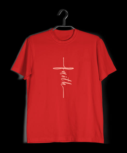 Faith in cross shape Christianity Mens TShirts